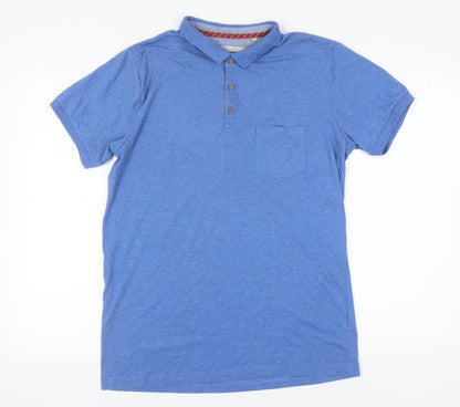 Brave Soul Men's Blue XL Polo Shirt Short Sleeve