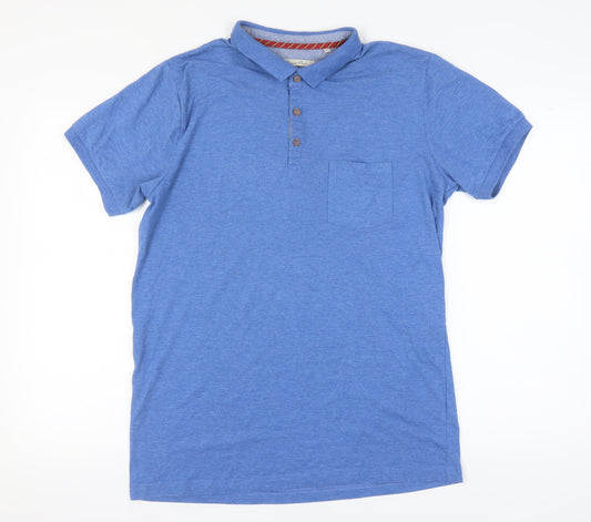 Brave Soul Men's Blue XL Polo Shirt Short Sleeve