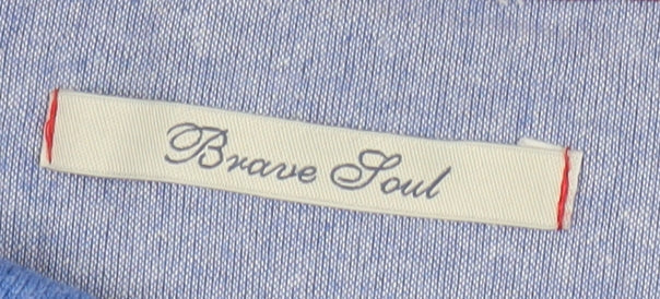 Brave Soul Men's Blue XL Polo Shirt Short Sleeve