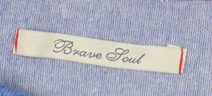 Brave Soul Men's Blue XL Polo Shirt Short Sleeve