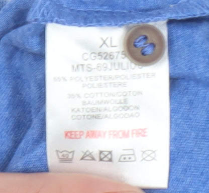 Brave Soul Men's Blue XL Polo Shirt Short Sleeve