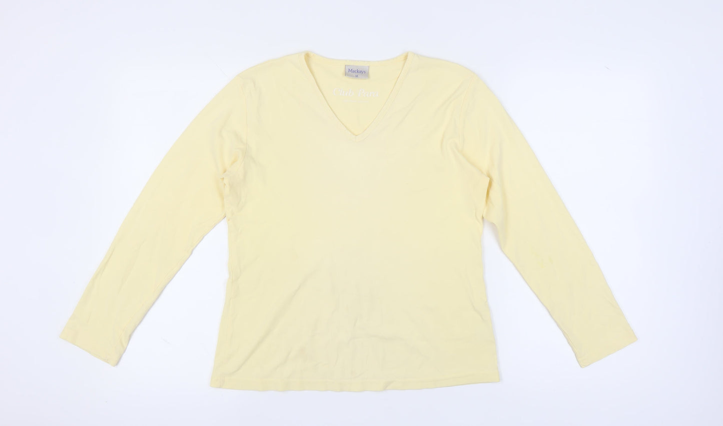 Mackays Women's Yellow V-Neck Long Sleeve T-Shirt