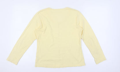 Mackays Women's Yellow V-Neck Long Sleeve T-Shirt