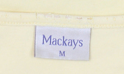 Mackays Women's Yellow V-Neck Long Sleeve T-Shirt
