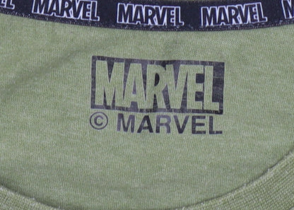 Unisex Adults UK Size XL Marvel Green Basic T-Shirt