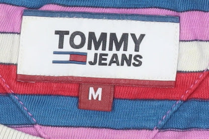 Tommy Jeans Men's Multicoloured Striped T-Shirt M