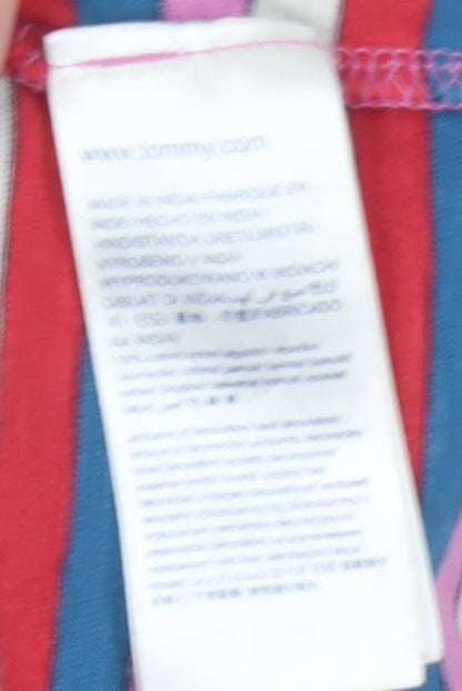 Tommy Jeans Men's Multicoloured Striped T-Shirt M