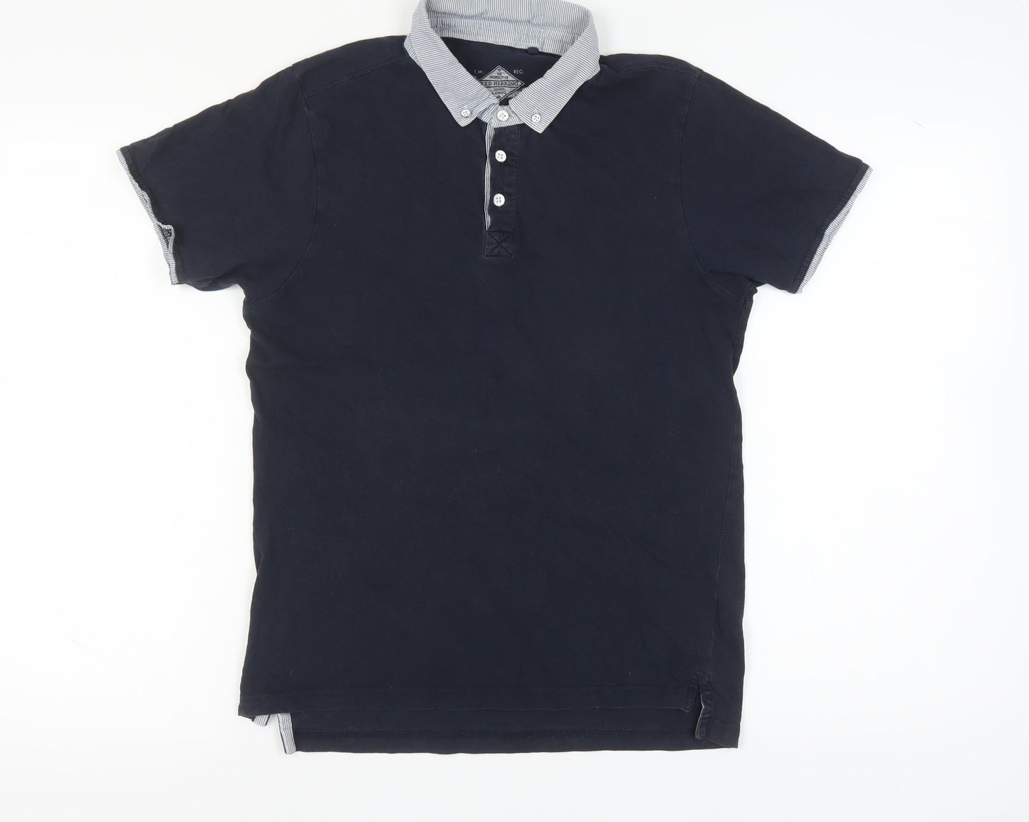 Red Herring Men's Black Polo Shirt Small