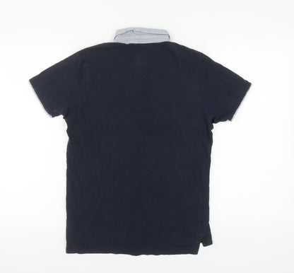 Red Herring Men's Black Polo Shirt Small