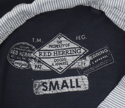 Red Herring Men's Black Polo Shirt Small