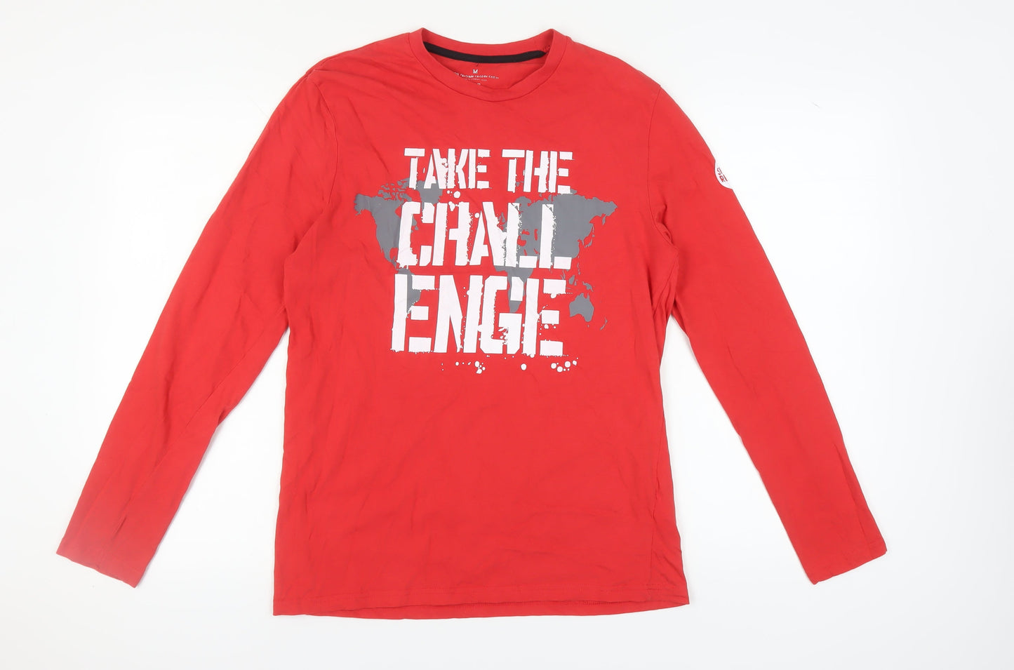 Sport Relief Men's Red Graphic Long Sleeve T-Shirt M