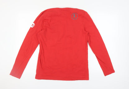 Sport Relief Men's Red Graphic Long Sleeve T-Shirt M