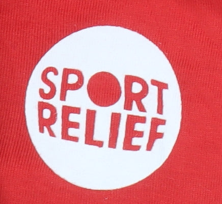 Sport Relief Men's Red Graphic Long Sleeve T-Shirt M