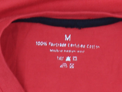 Sport Relief Men's Red Graphic Long Sleeve T-Shirt M