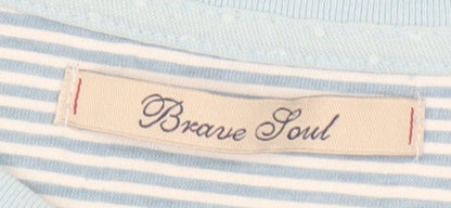 Mens UK Size M Brave Soul Blue  T-Shirt