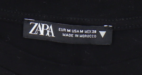 Womens UK Size M Zara Black  T-Shirt