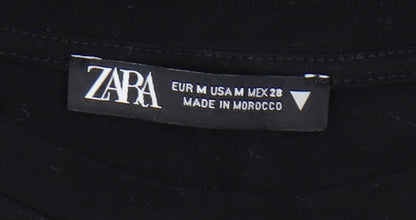 Womens UK Size M Zara Black  T-Shirt