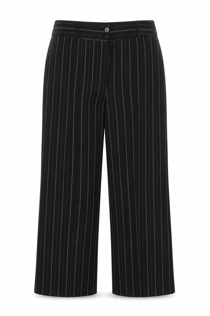 Simply Be Women's Black Striped Trousers 16