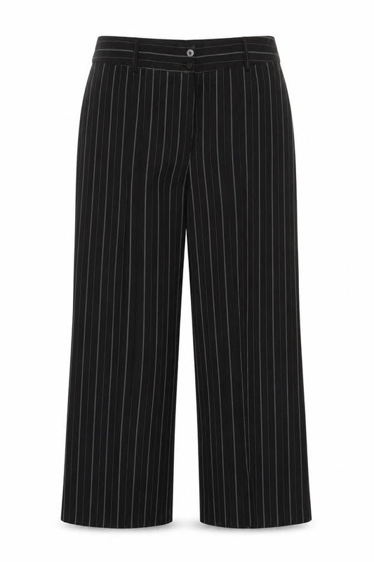 Simply Be Women's Black Striped Trousers 16