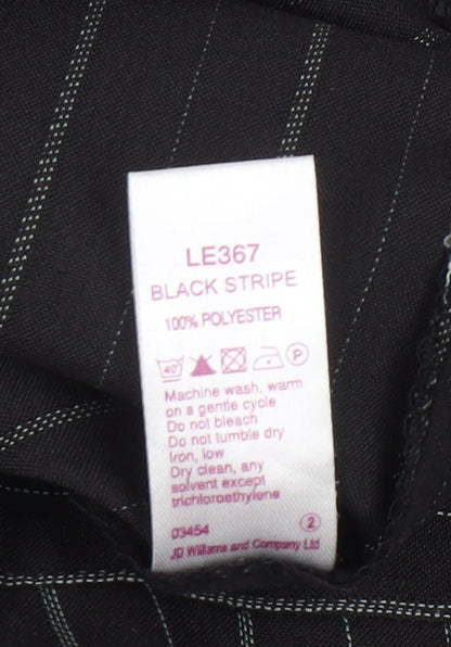 Simply Be Women's Black Striped Trousers 16