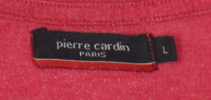 Pierre Cardin Men’s Red Retro Graphic T-Shirt L