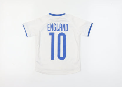H&M Boys White Football Jersey, 4-5 Years, Short Sleeve