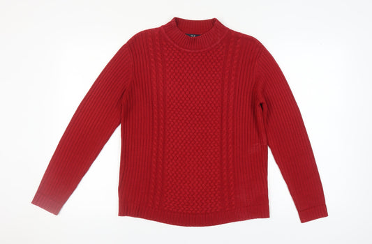 Womens UK Size M ISLE Red Pullover Jumper