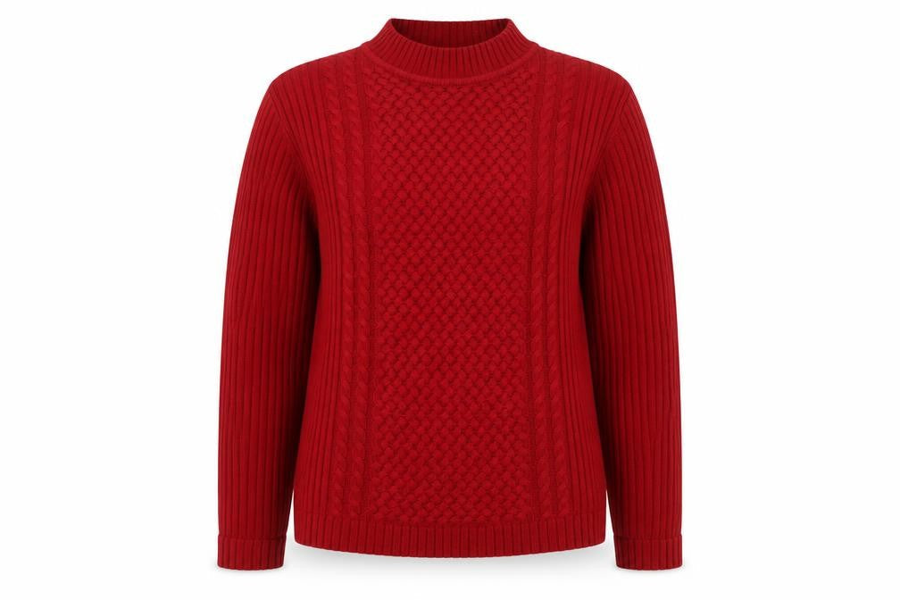 Womens UK Size M ISLE Red Pullover Jumper