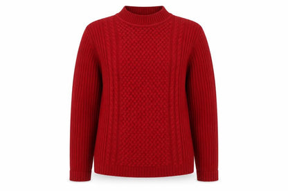 Womens UK Size M ISLE Red Pullover Jumper