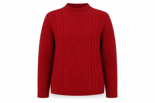 Womens UK Size M ISLE Red Pullover Jumper