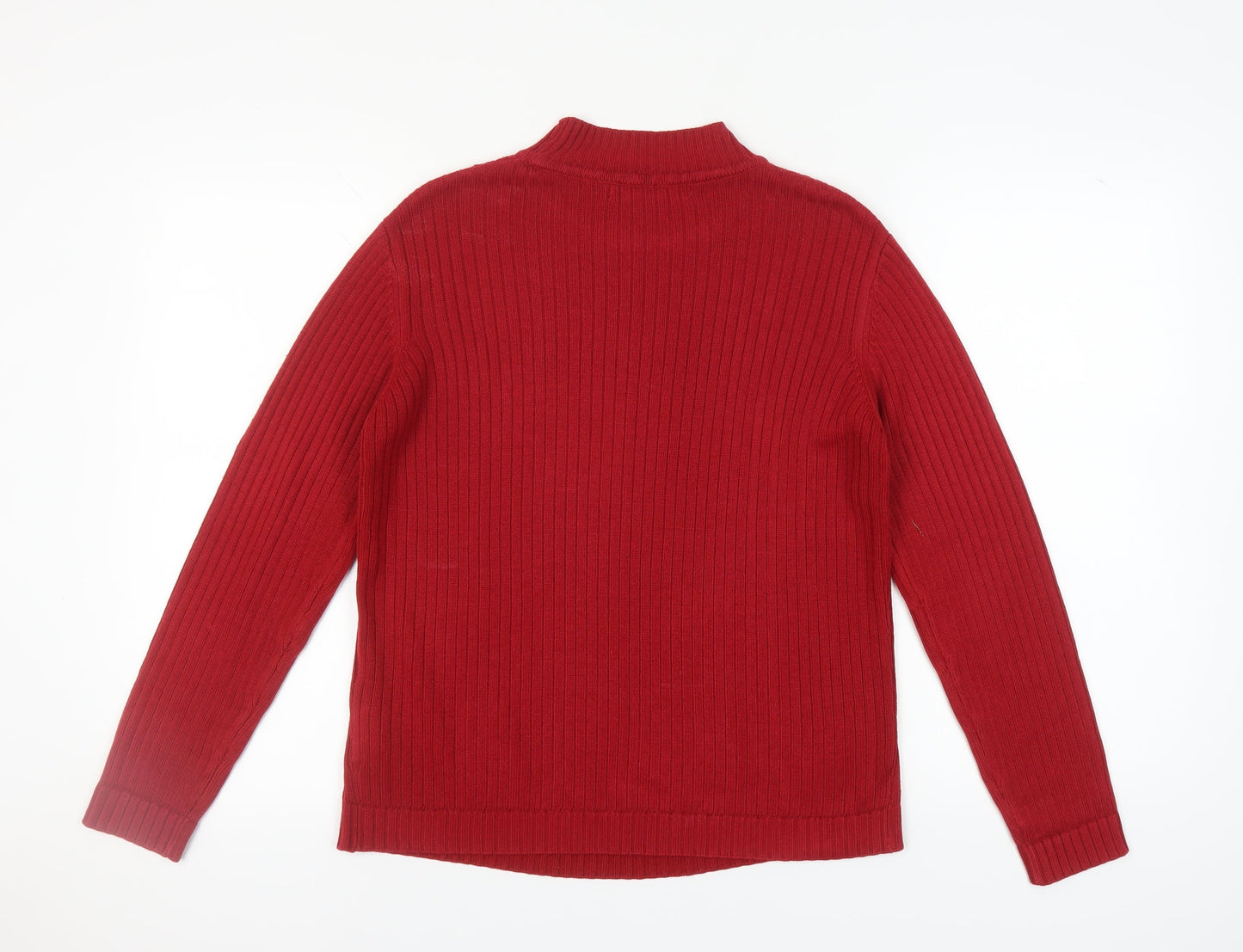 Womens UK Size M ISLE Red Pullover Jumper