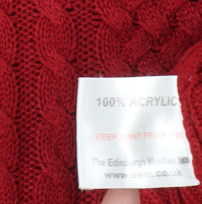 Womens UK Size M ISLE Red Pullover Jumper