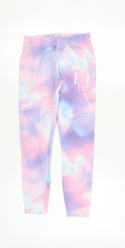 Elle Girls Multicoloured Tie Dye Ankle Leggings 14-15 Years
