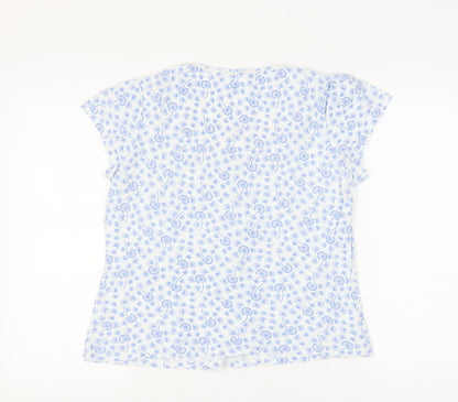 Womens UK Size 14 RJR John Rocha Blue Basic T-Shirt