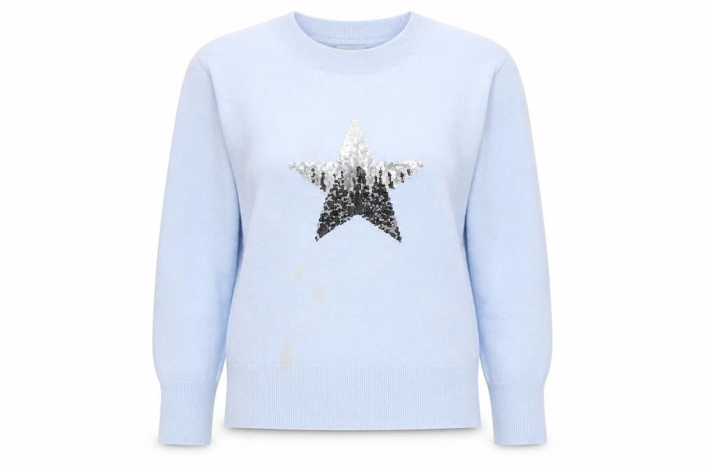 Womens UK Size 12 PURE Collection Blue Pullover Jumper