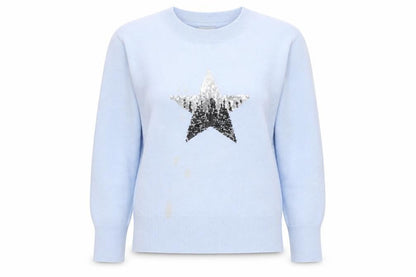Womens UK Size 12 PURE Collection Blue Pullover Jumper