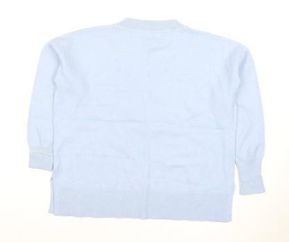 Womens UK Size 12 PURE Collection Blue Pullover Jumper