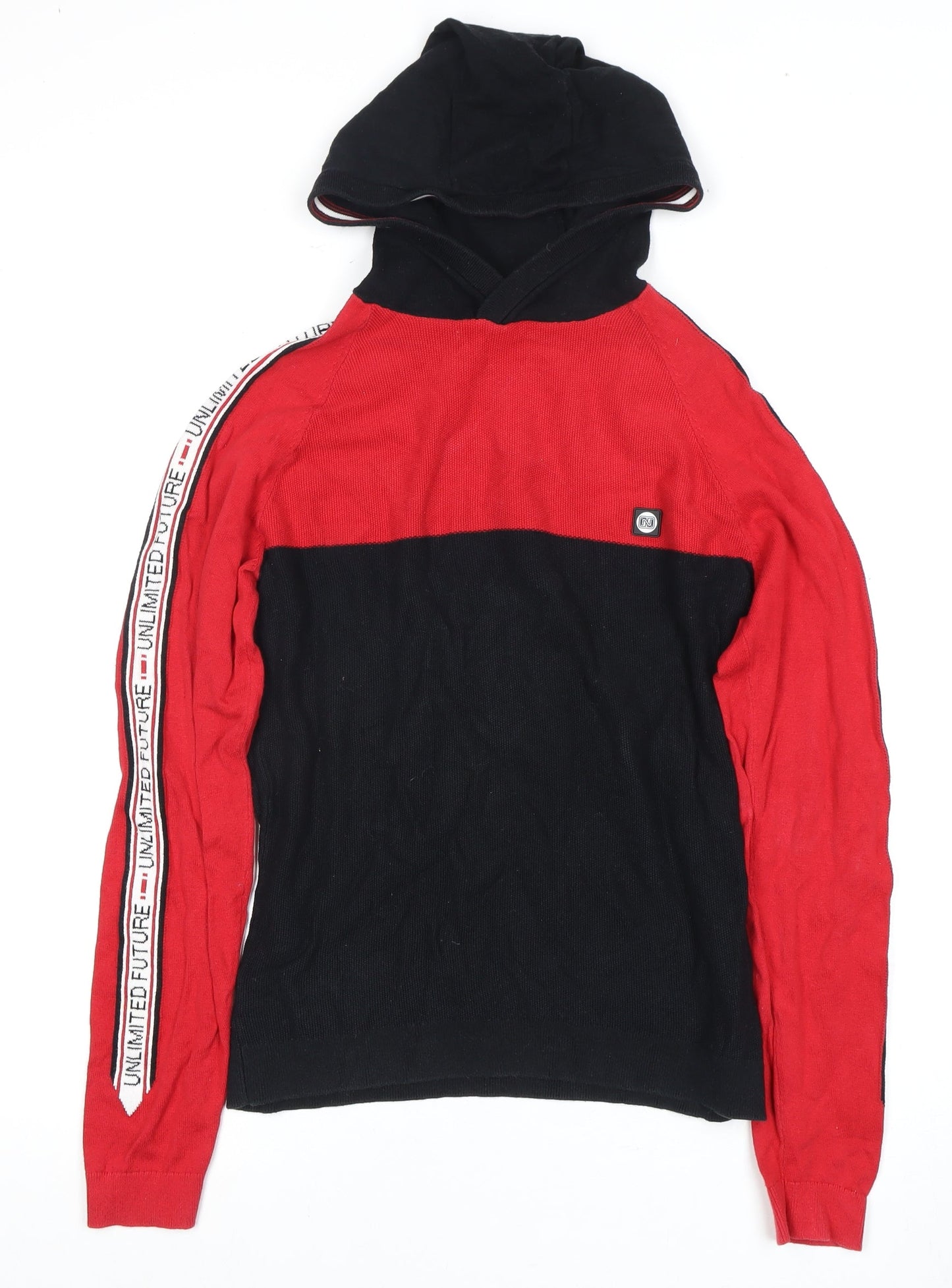 Next Boys Red & Black Pullover Hoodie - 11-12 Years