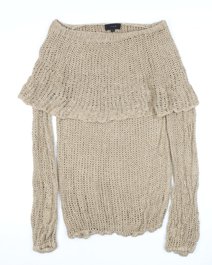 Joule Women's Beige Open-Knit Pullover Jumper - Size S
