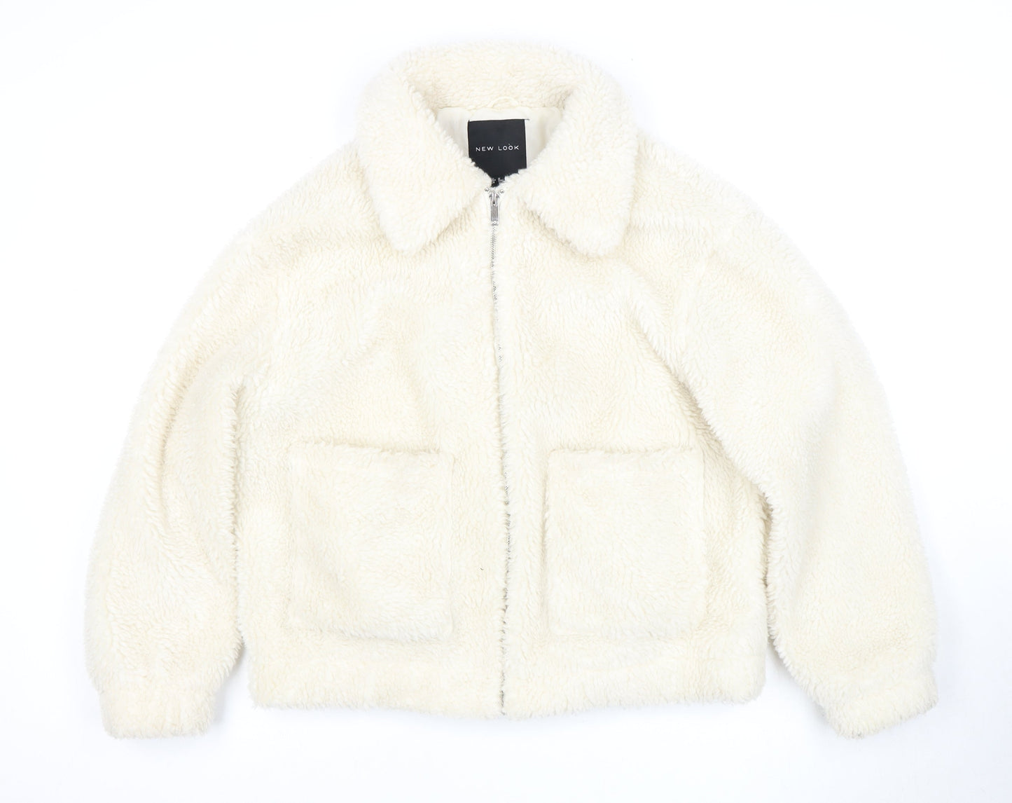 Womens UK Size 10 New Look White Puffer Jacket