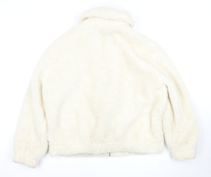 Womens UK Size 10 New Look White Puffer Jacket
