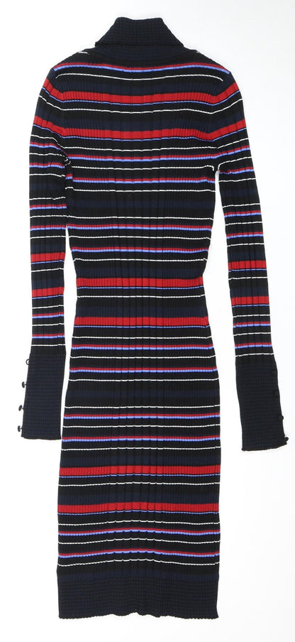 Next Women's Multicoloured Striped Dress - Size 8