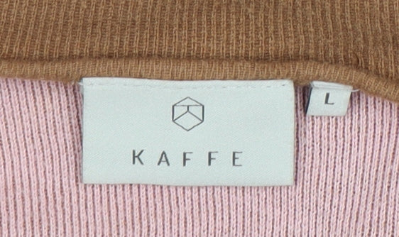 Kaffe Women's Brown Cardigan Jumper Size L