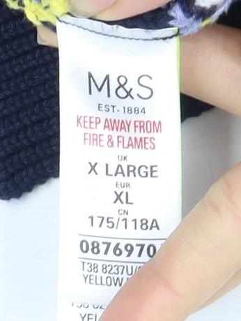 Womens UK Size XL Marks and Spencer Blue Pullover Jumper