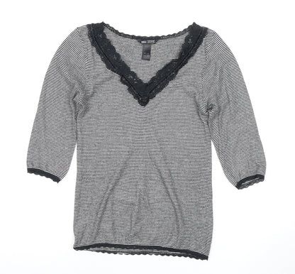 Womens UK Size 12 Marks and Spencer Black  T-Shirt