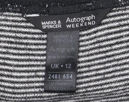 Womens UK Size 12 Marks and Spencer Black  T-Shirt