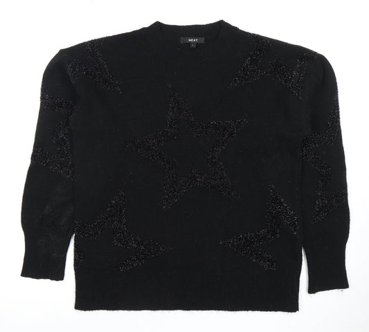 Womens UK Size S NEXT Black Pullover Jumper