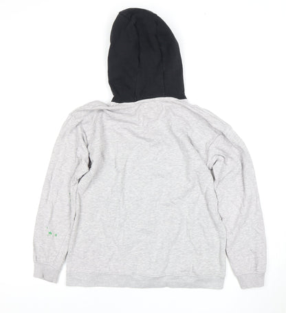 THREEADGIRLS Boys Grey & Black Pullover Hoodie 9-10Y