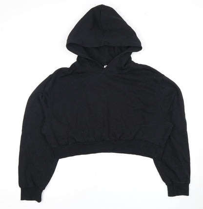 H&M Women's Black Pullover Hoodie, Size 12