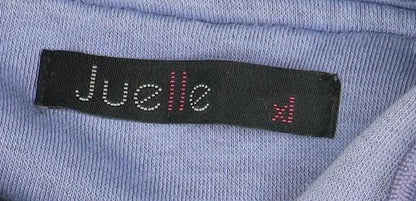 Junkie Women’s Purple Hoodie - Size L, Graphic Print, Casual